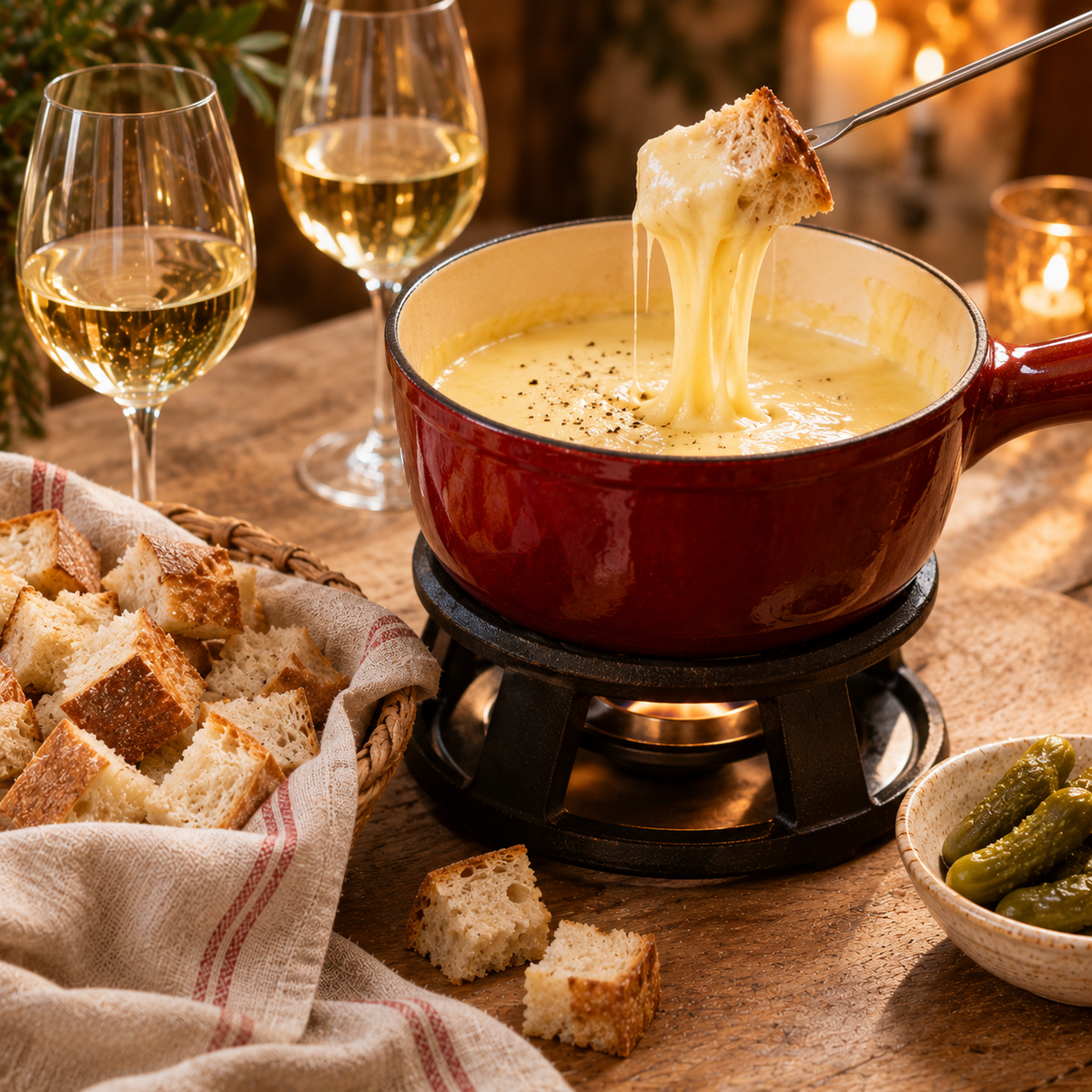 Fondue savoyarde au vin blanc : la recette traditionnelle