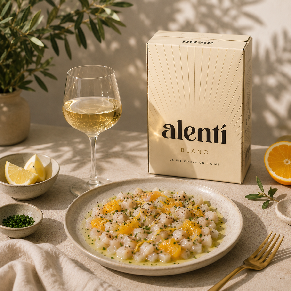 tartare daurade vin blanc alenti