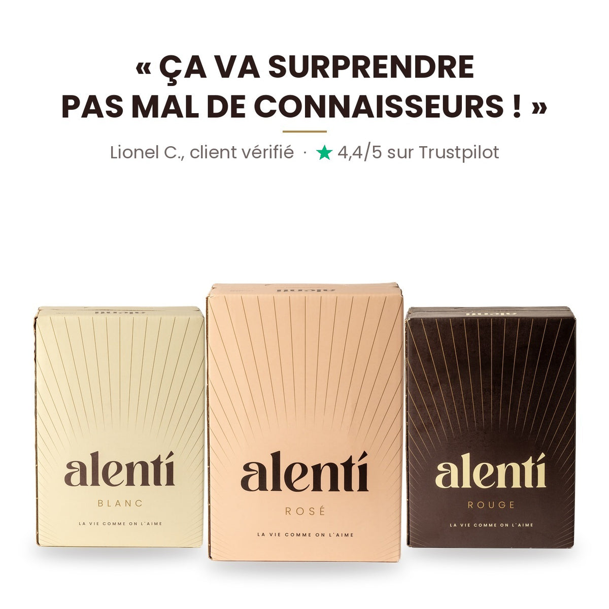 Avis client sur les cubis de vin Alentí blanc, rosé et rouge : « Ça va surprendre pas mal de connaisseurs ! »